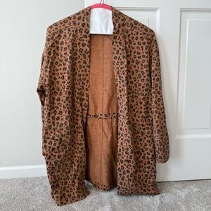 Dear John Leopard Animal Print Kimono Jacket